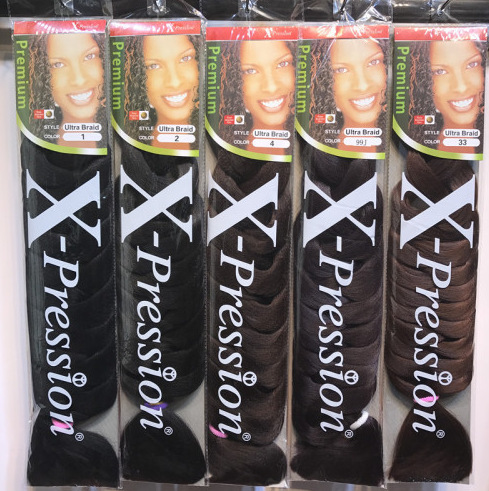 xpression africano negro sucio trenza peluca colorida gran trenza peluca fibra química gran trenza extensión de trenza