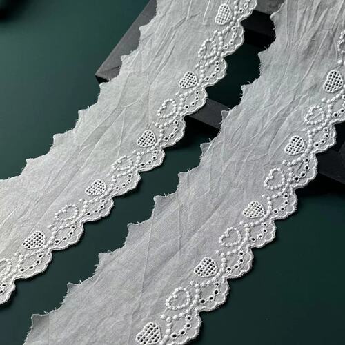 Cotton hollow lace, cotton lace, single-sided cotton lace, skirt home textile lace accessories