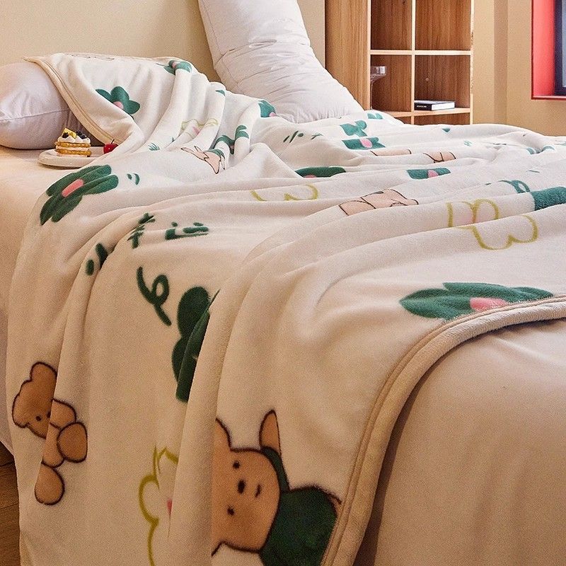 Dual lados leche mantas de lana de coral brida gruesa mantas de lana de invierno mantas de siesta de oficina mantas de invierno