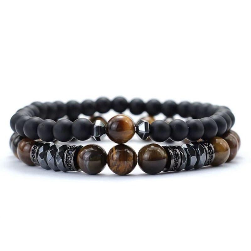 Fashionable matte set, bracelet natural stone for beloved, Aliexpress, city style