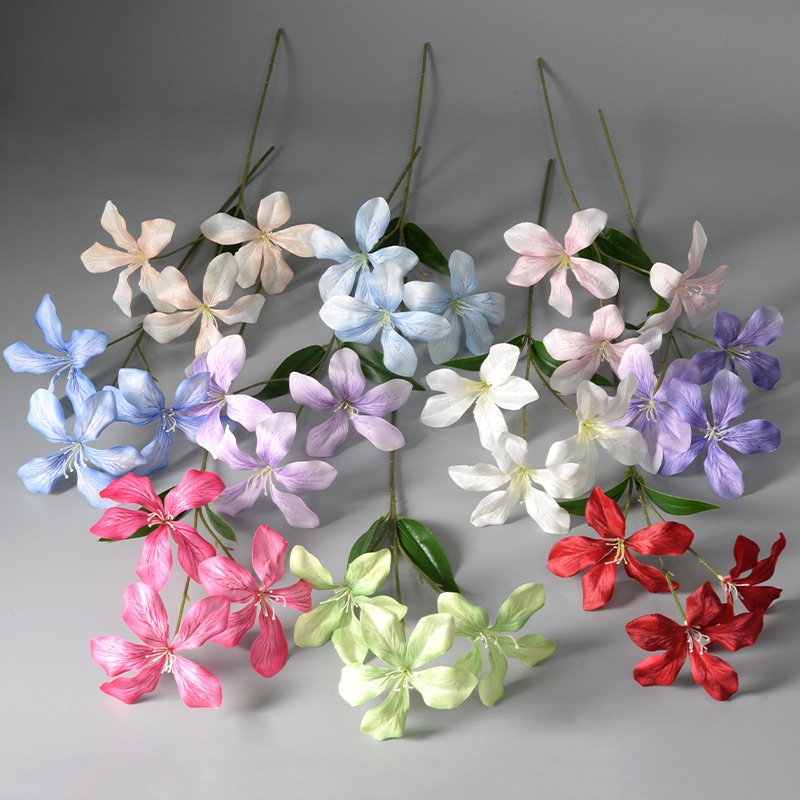 Flores de simulación 7 flores de simulación de flores de boda de lirio flores de fondo de boda flores falsas flores al por mayor