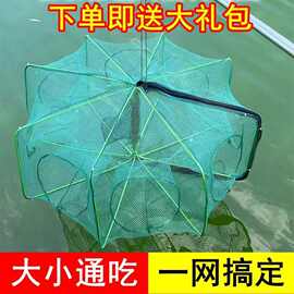爆笼捕鱼网虾笼捕虾网渔网笼捕鱼笼泥鳅黄鳝笼扇型龙虾网工厂贸易