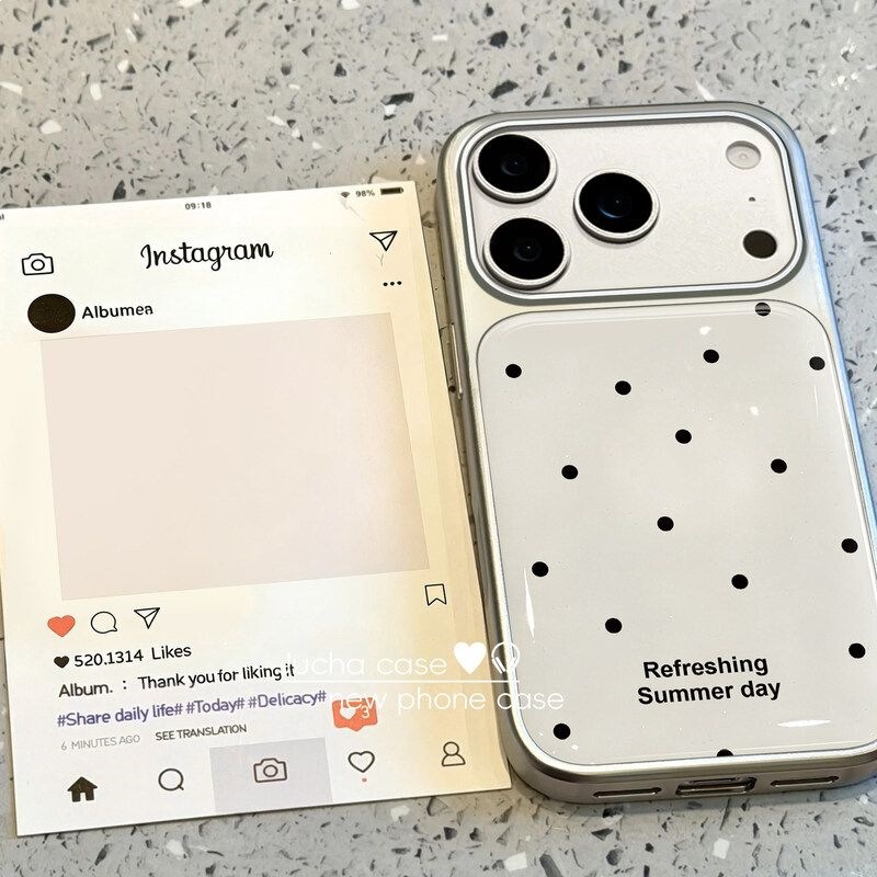Suitable for Apple 17 Pro Max Phone Case, High-End Niche iPhone 16 Silicone Case, 15 Luxury Style, 14 Black Polka Dot Suitable for Apple 17 Pro Max Phone Case, High-End Niche iPhone 16 Silicone Case, 15 Luxury Style, 14 Black Polka Dot