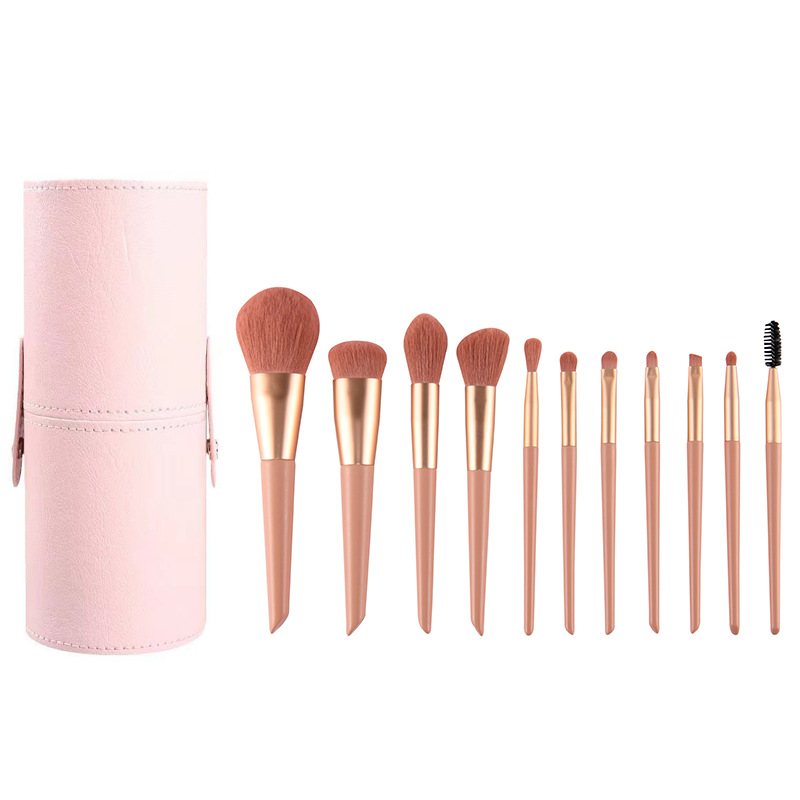 Nuevo 11 piezas de azúcar mancha polvo maquillaje cepillo traje super suave cerdas cepillo suelto sombra de ojos maquillaje cepillo entrega de una sola pieza