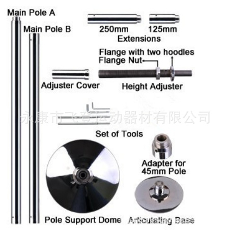 Barra de baile POLE DANCE acero inoxidable entrenamiento abdominal fitness en casa