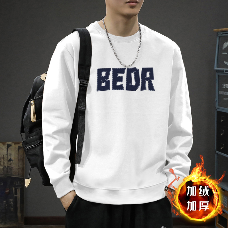 Suéter hombre otoño invierno nuevo inns suelto marca de moda letras impresión casual camiseta de manga larga moda blusa de cuello redondo