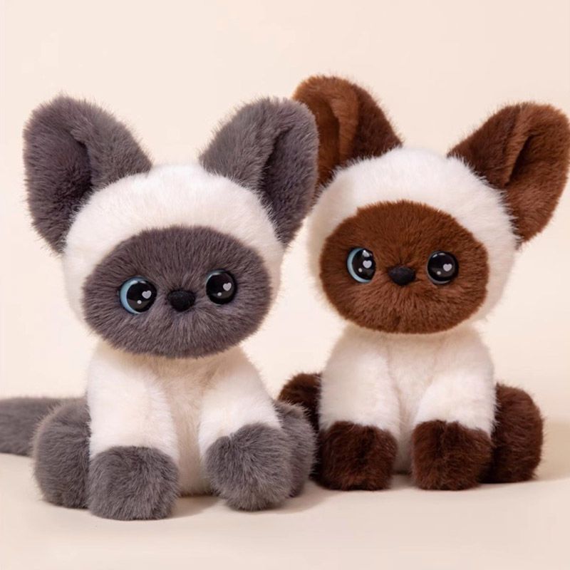 インターネット有名人の同じスタイルのかわいい三毛猫ぬいぐるみ人形子猫テーブルコンパニオン人形ベッド睡眠人形ギフト|undefined