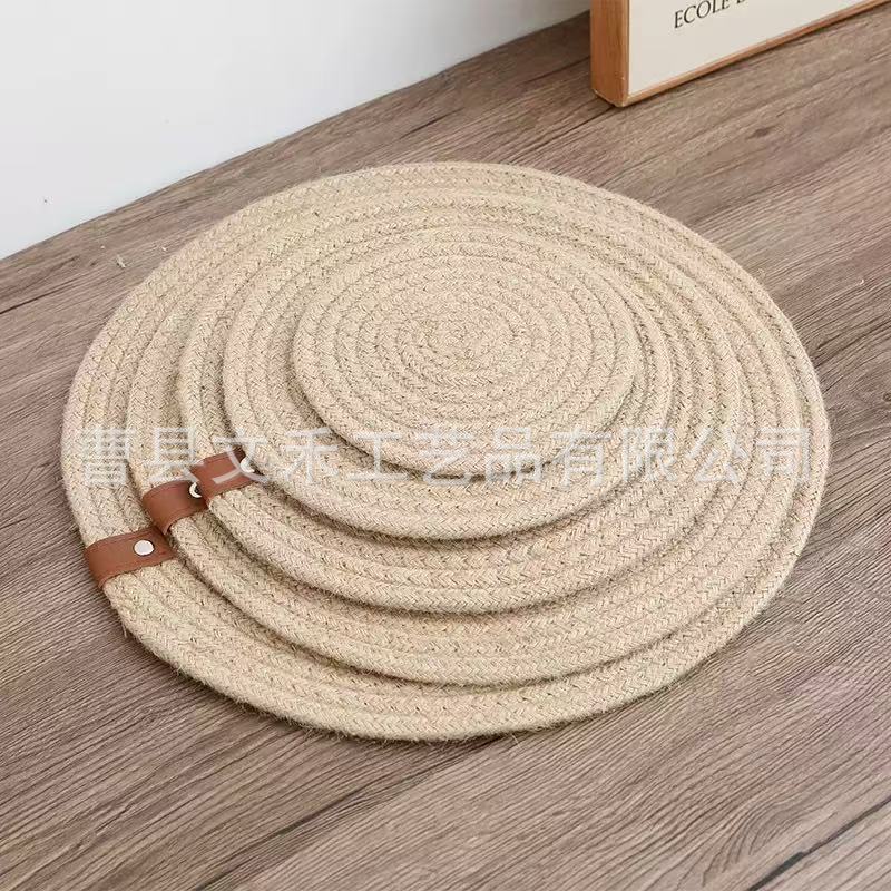 Mantel Individual Tejido de Paja Aislamiento Térmico para Mesa de Comedor y Cocina