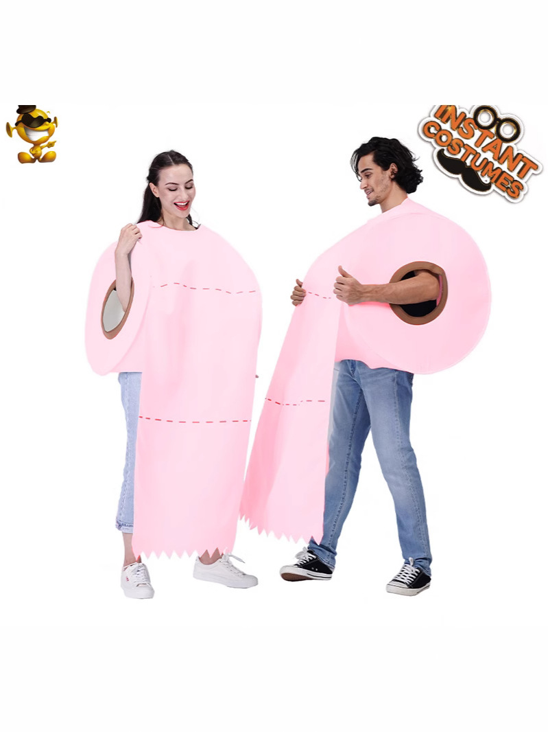 Amazon Halloween pareja couple nueva parodia papel higiénico rollo de papel top ropa impresa diámetro 50CM image 2
