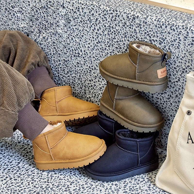Children's winter keep warm low boots for boys