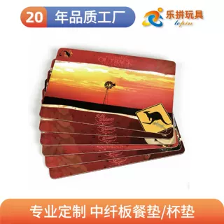软木中纤板餐垫定制隔热软木MDF杯垫餐垫 边缘精打磨餐垫杯垫定做