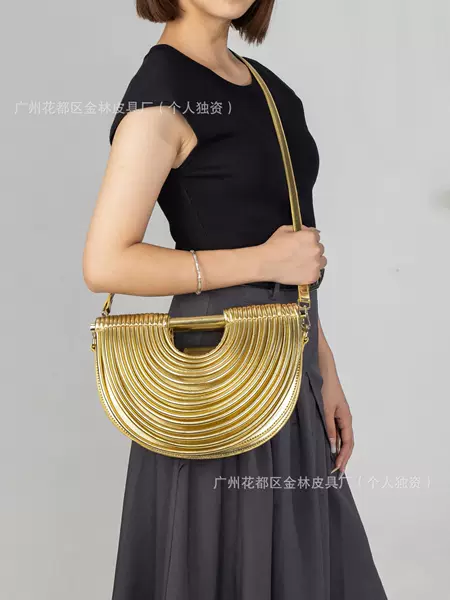 Hot-Selling Women's Handbags 2025 Summer Trendy Single-Shoulder Crossbody Bag Half-Moon Fashion Bag