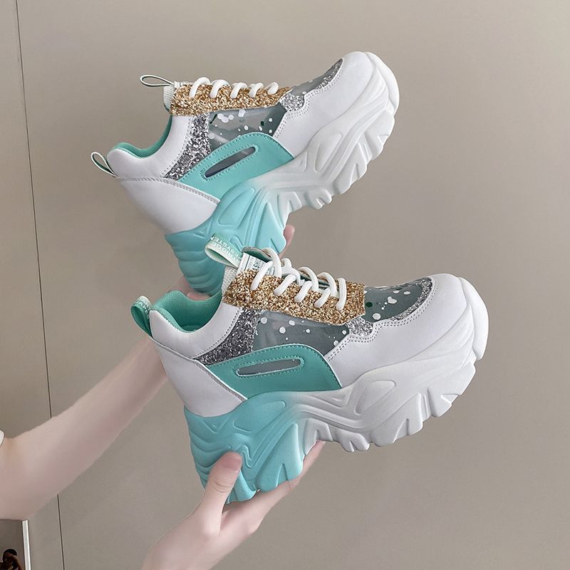 Zapatos para padres, zapatos de mujer de malla gruesa, zapatos de mujer antideslizantes, zapatos de mujer pequeños, zapatos casuales de verano.