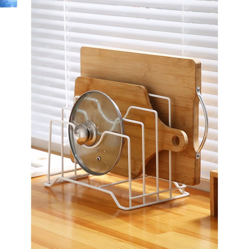 Metal de hierro forjado pane cubierta marco de corte tablero de cuchillo cocina estante de almacenamiento tablero de verduras cocina estante de almacenamiento de almacenamiento de hierro forjado image 3