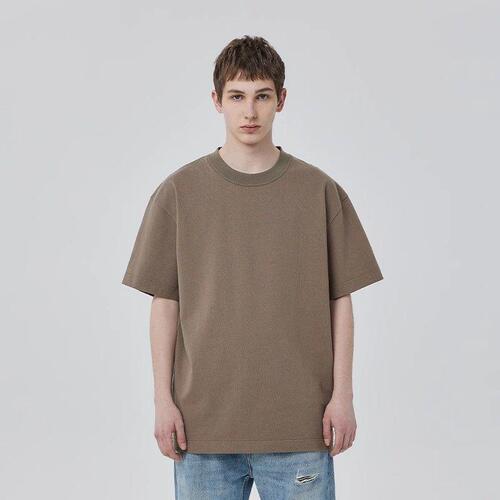 320g cotton heavy basic short-sleeved T-shirt for men and women, couples, the same American high street half-sleeve fashion brand base shirt