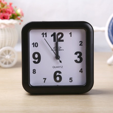 简约闹钟音乐打铃双音时钟静音扫描音懒人闹钟带夜灯贪睡叫床神器