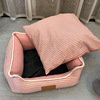 Square dog nest Amazon new product can be washed cat nest pet nest pad summer breathable cotton and linen pet cushion cross -border