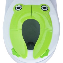 兒童馬桶坐便器跨境專供青蛙可摺疊式坐便圈旅行便攜式兒童坐便墊
