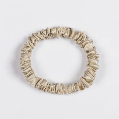 Saç üçün rezinlər – Silk Hair Ties 1cm Hair - gold-gray