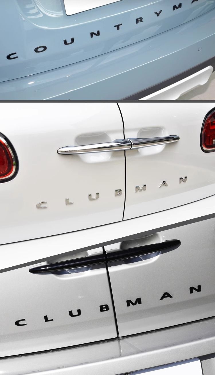 BMW Mini Cooper car emblem, COUNT RYMAN car emblem, ALL4 four-wheel drive emblem, CLUBMAN black tail emblem
