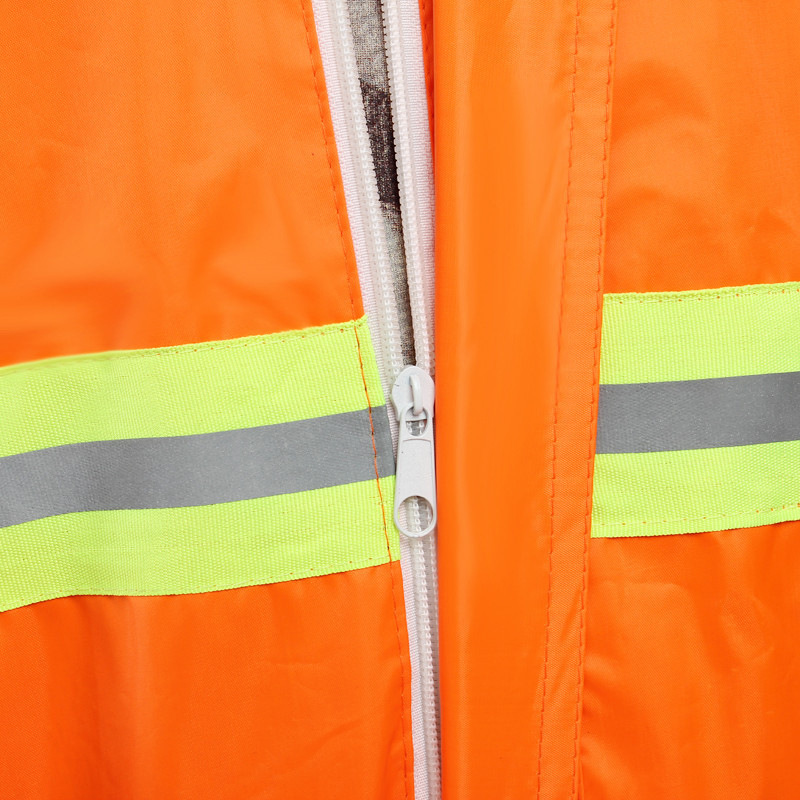 跨境款全身防暴雨環衛帶反光雨衣雨褲套裝帶口袋帽子戶外執勤雨衣