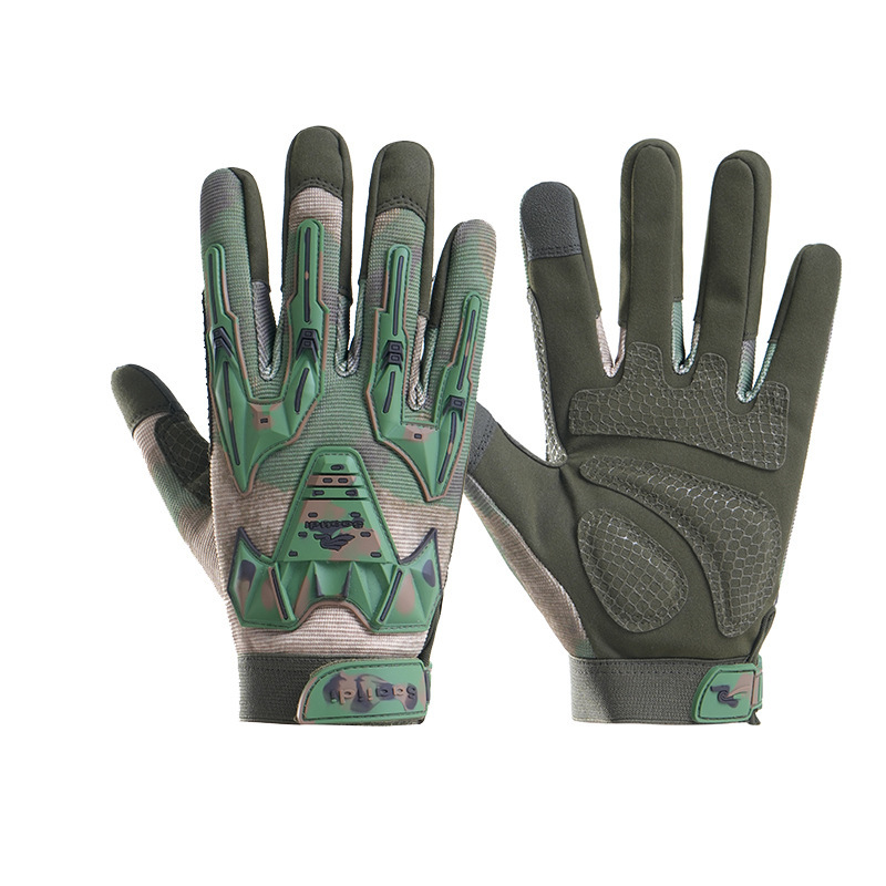 Guantes de dedo completo tácticos transfronterizos pantalla táctil entrenamiento combate antideslizante ciclismo hombres guantes de Deportes de protección al aire libre dedo largo