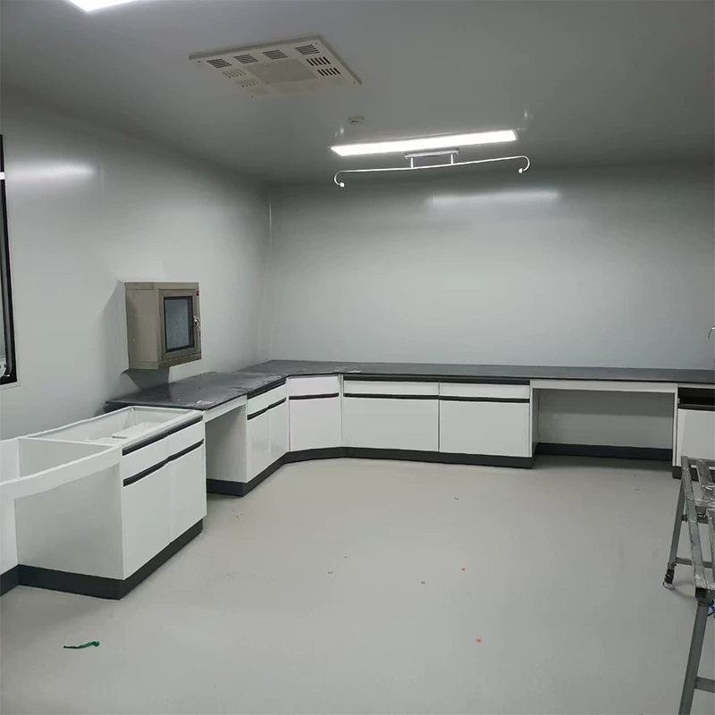 Лабораторный рабочий стол с подвесным шкафом Экспериментальный стол