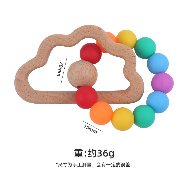 Nuevo bebé de dibujos animados nube de haya macaron mordedor relajante bebé contraste color silicona mordedura juguete