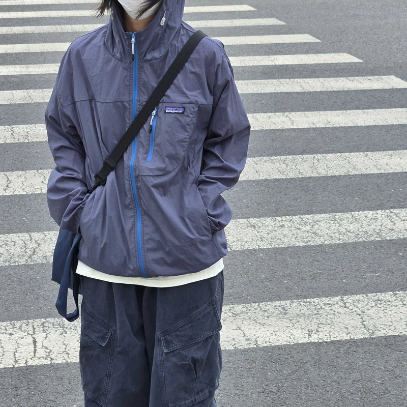 Pata ダルメシアン ドーパミン ルーズ アウトドア ハイキング サイクリング 防風 軽量 フード付き スキンウェア 日焼け止めウェア 男女兼用|undefined