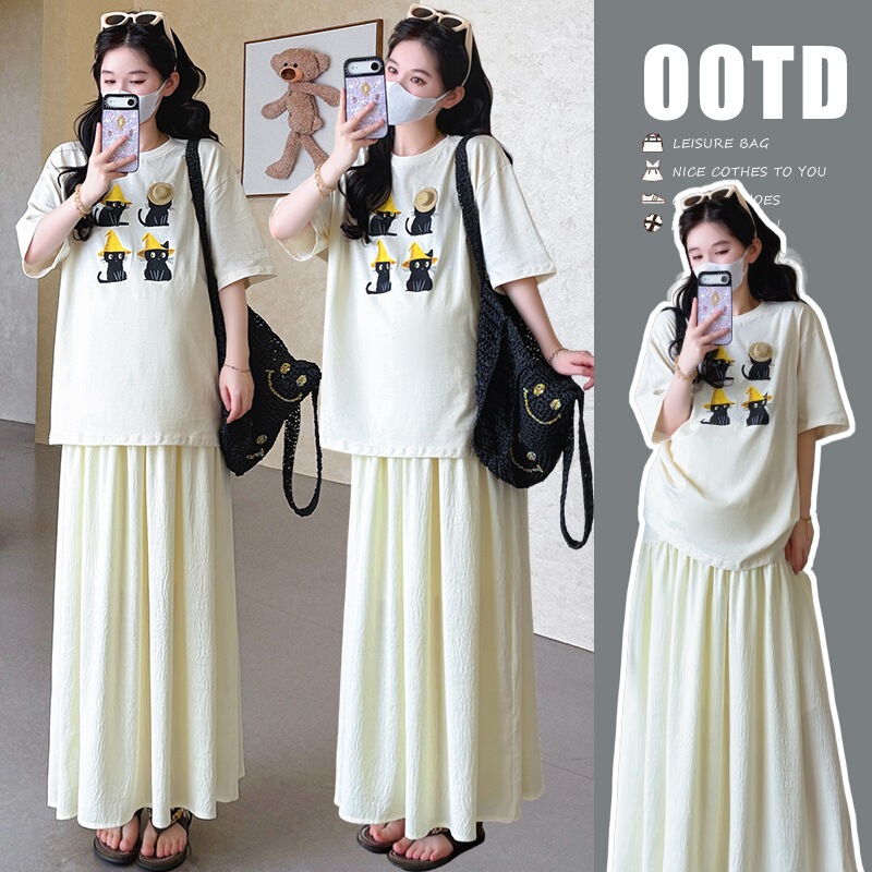 Funny Printed Short-Sleeved Shirts with Realistic Cat Designs, Summer Tops, New Korean-Style Skirts, Maternity Sets, T-Shirts Funny Printed Short-Sleeved Shirts with Realistic Cat Designs, Summer Tops, New Korean-Style Skirts, Maternity Sets, T-Shirts