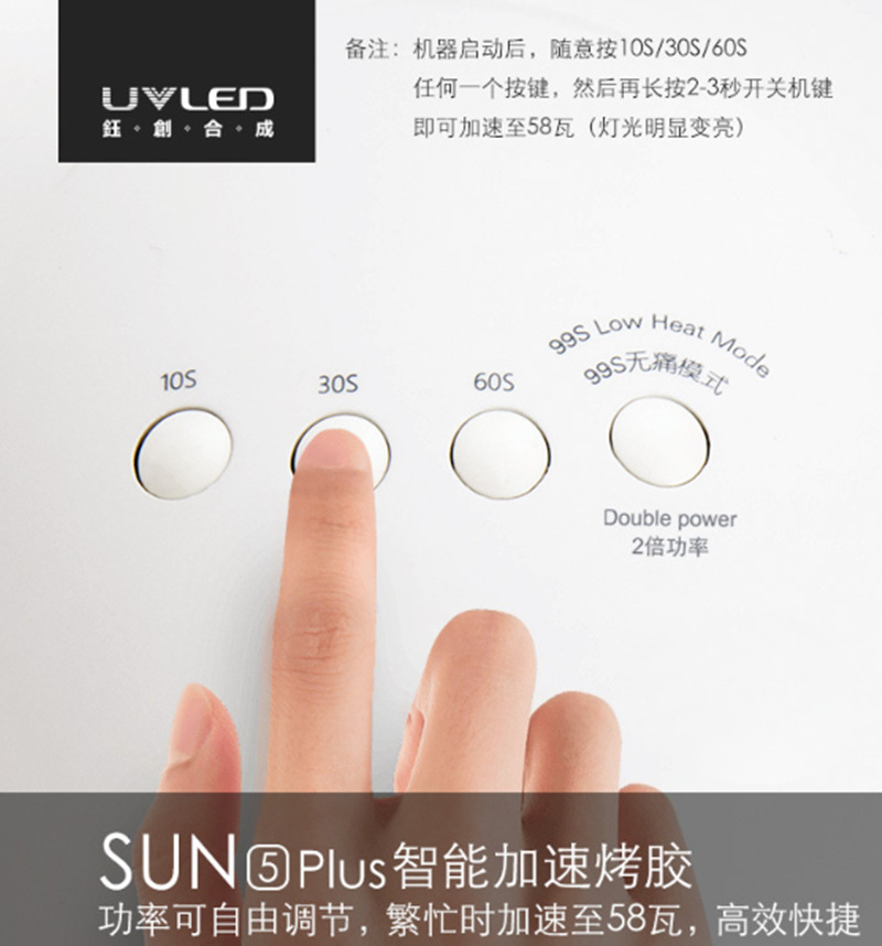 钰创合成sun5plus美甲灯SUNUV无痛光疗机开店烤灯指甲油胶烘干机