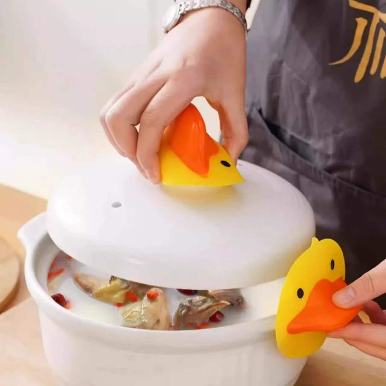 B.Duck силиконовые противоскользящие перчатки, термозащита, утолщённые