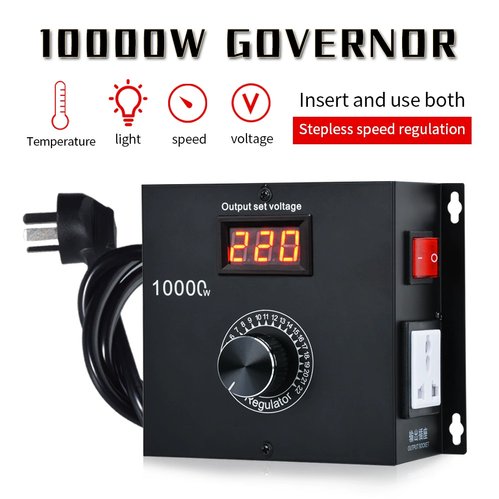 10000 Вт мощный Электронный регулятор напряжения вентилятор электрическая дрель регулятор скорости передачи Термостат управляемый кремний 220 В
