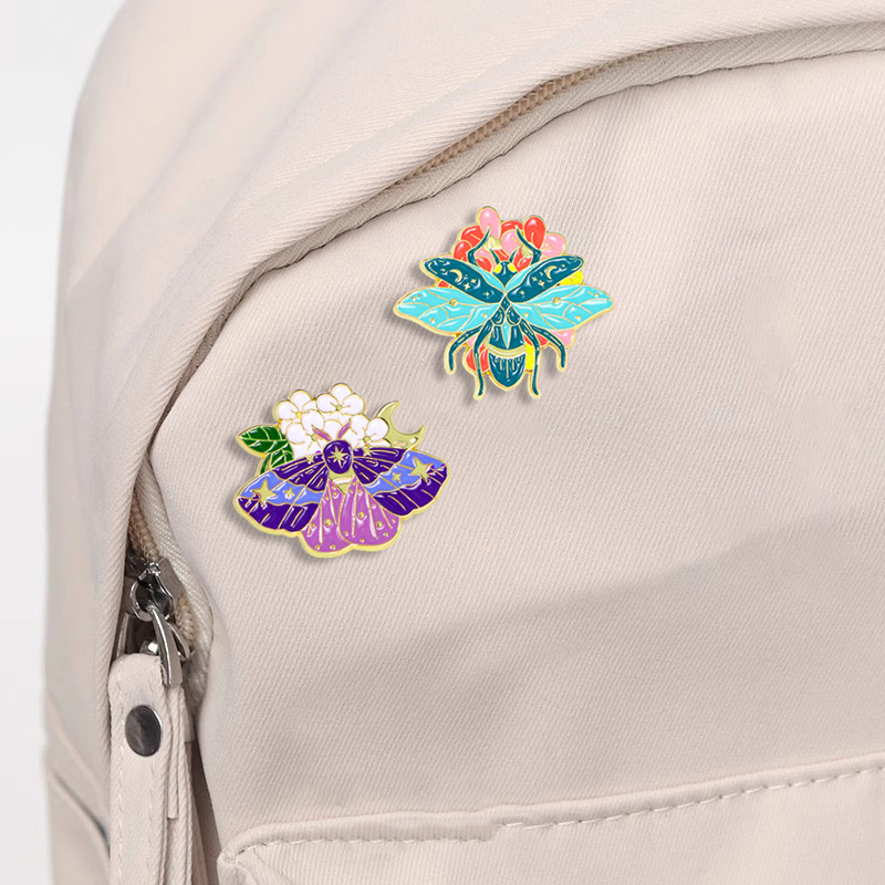 9g Weight Brooches Classification Alloy Material Flower, Butterfly Pattern Enamel Craft Cartoon Style Sweet Pin Flower Butterfly Alloy Enamel Unisex Brooches 1