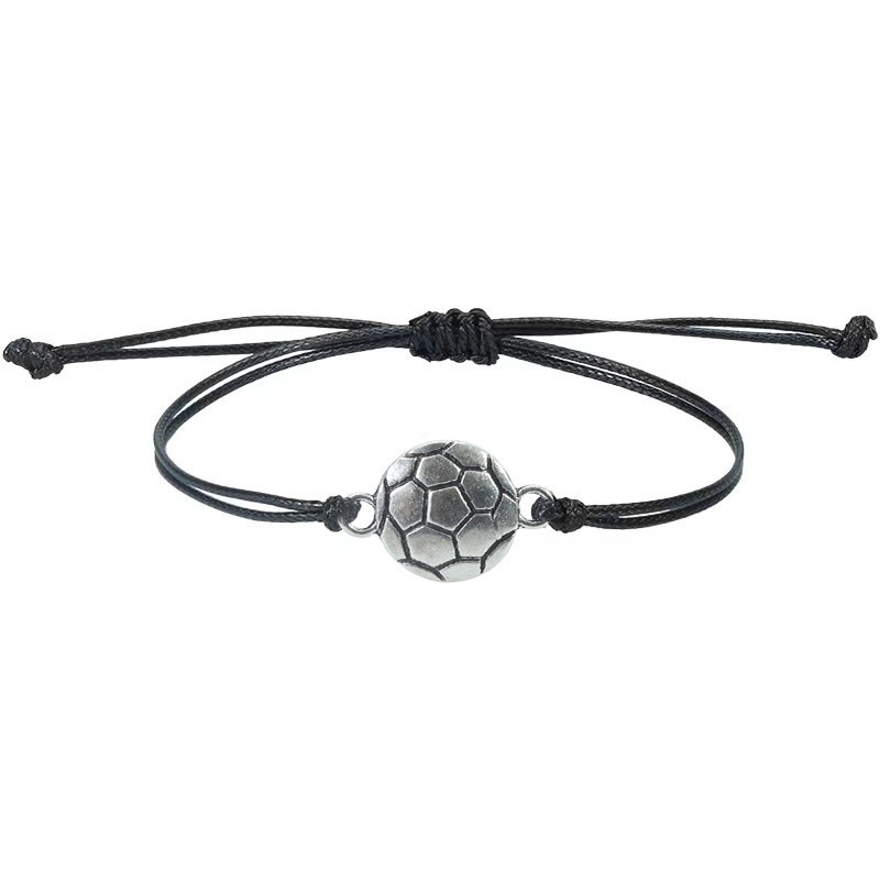 Amazon Venta caliente cera hilo tejido béisbol fútbol pulsera baloncesto equipo fans fiesta regalo pulsera en stock