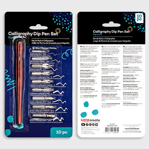 Xile calligraphy water-dipped brush set comic painting Gothic calligraphy flower calligraphy 9 kinds of pen tips
