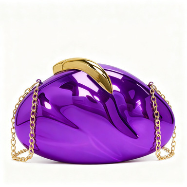 Bolsa de cena acrílica elíptica transfronteriza de moda bolsa de mano de cadena de moda bolsa de noche de hombro