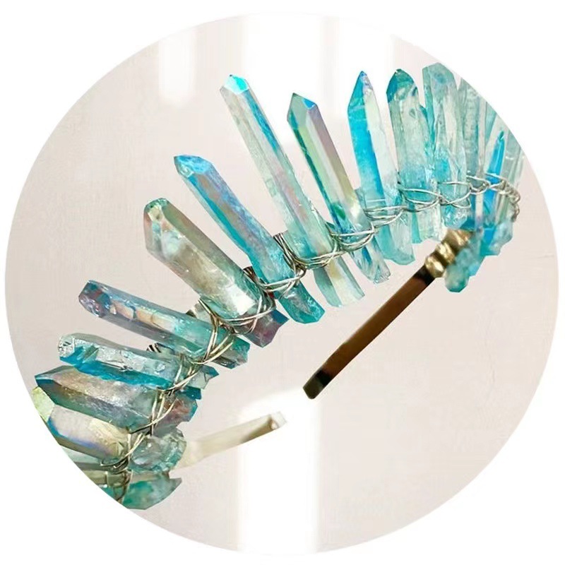 272g Weight Hair Band Hair Accessories Type 1 Piece Quantity Daily Occasion Crystal Material Geometric Pattern Women'S Gender Handmade Design Retro Style Retro Geometric Crystal Handmade Hair Band 1 Piece 22