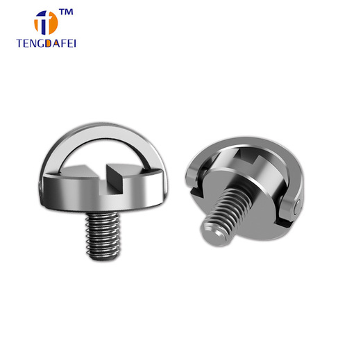 M3 Quick-Release Screw, Slotted and Hexagonal Eyelet, Stainless Steel, Round Head, Hand-Tightened Tripod Monitor Screw, Carbon Steel