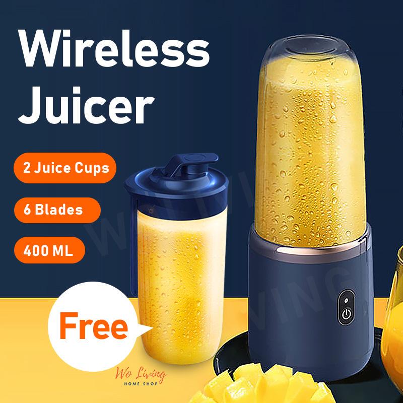 Cross-Border Hot Selling Mini Portable Juicer Wireless Charging Juice Blender Smoothie Machine Double Cup Fruit Juicer