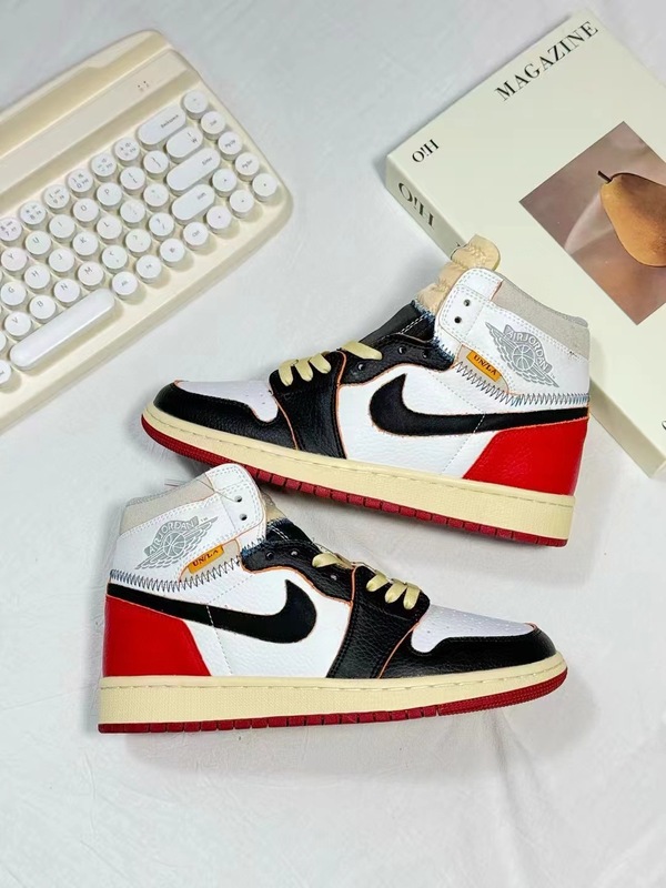 莆田純正フルヘッドレザーエアクッション AJ1 紳士靴バスケットボールシューズ aj1 ロートップ女性スニーカースポーツシューズ|undefined