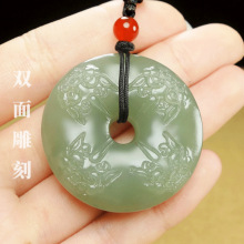和田玉白玉瑞兽吊坠仿古兽头玉坠玉琮车挂四方shou护玉器会销礼品