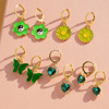 Earrings, retro set, with little bears, European style, wholesale