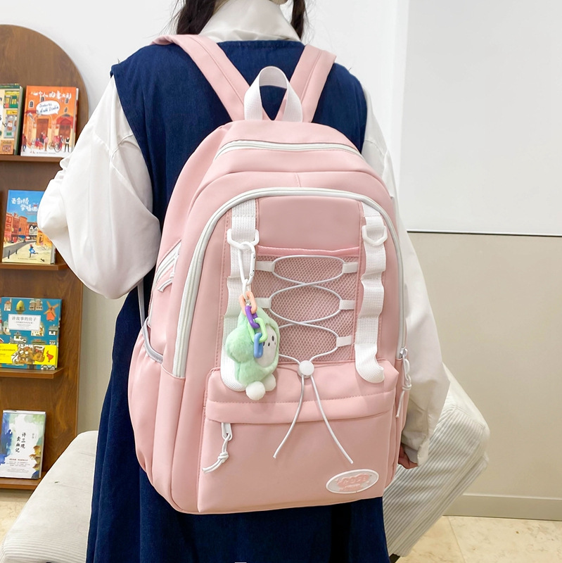 Mochila escolar niña coreana escuela secundaria japonesa mochila simple moda escuela primaria mochila de gran capacidad estudiantes de secundaria ins