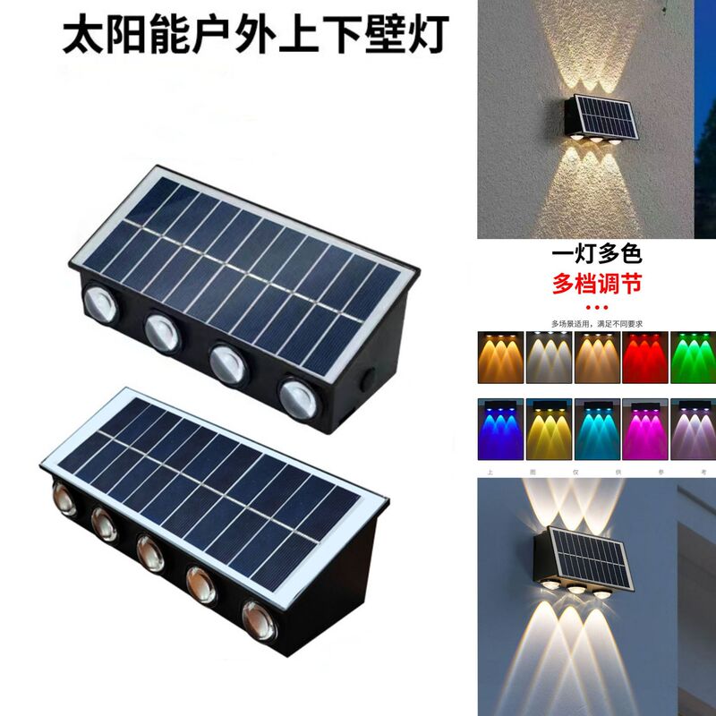 Solar-Powered Glowing Outdoor Wall Light for Courtyard, Pathway, Villa Exterior, and Wall Washing Lighting Solar-Powered Glowing Outdoor Wall Light for Courtyard, Pathway, Villa Exterior, and Wall Washing Lighting