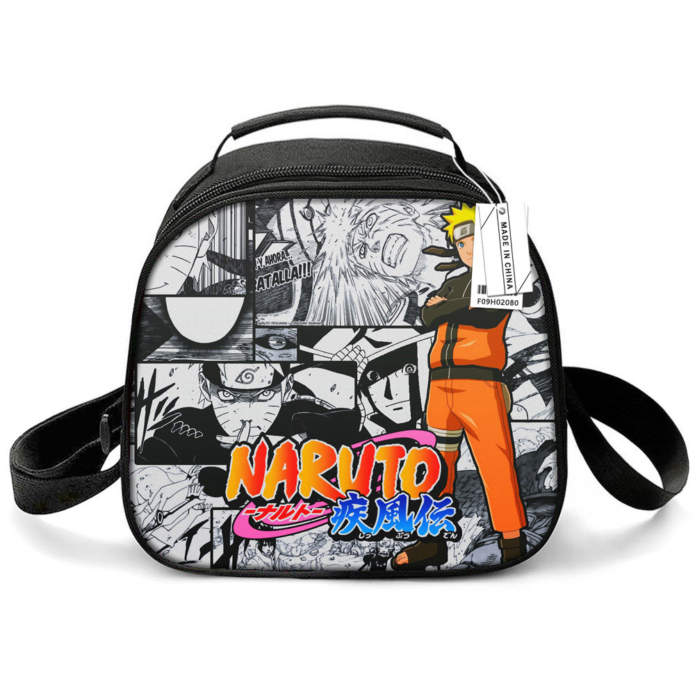 Naruto Naruto Peripheral Student Lunch Bag Satchel Thermal Bag Fashionable Printed Kidsren's Meal Bag Ice Bag