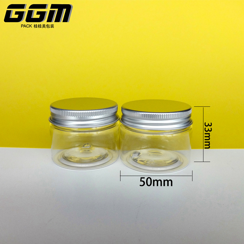 现货47牙多规格塑料瓶透明PET唇膏护手霜瓶腮红牙粉包装罐瓶子