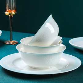 碗碟套装家用景德镇骨瓷餐具套装陶瓷饭碗面碗实用中式碗盘碟批发
