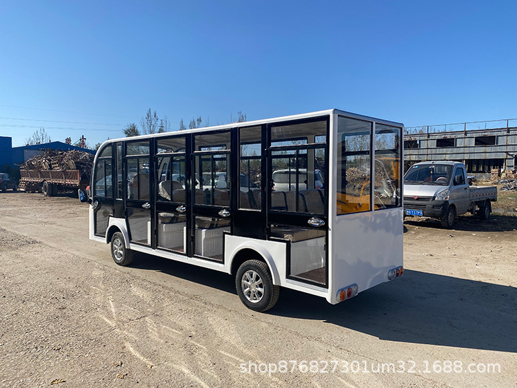 Electric Sightseeing Vehicles for Tourist Attractions, 11-23 Seats, Fully Enclosed, for Real Estate Sales Offices, Reception Vehicles, Factories, and Schools