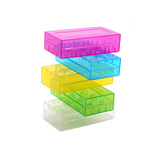 18650 battery storage box battery box 4 No. 5 and 4 No. 7 batteries accessories storage box transparent plastic dustproof
